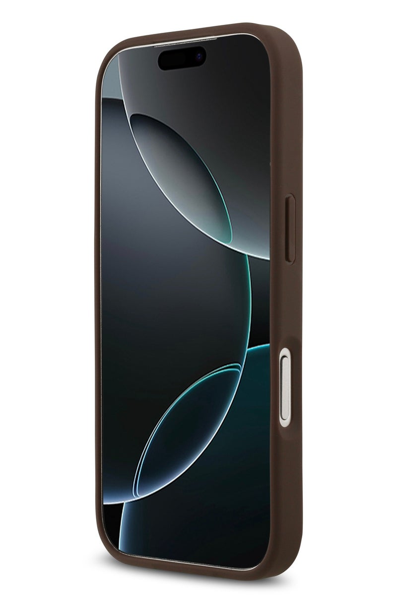 GUESS iPhone 17 Pro Max MagSafe 4G PU Leather Case With Classic Logo  /  Magsafe Compatible / Ultra Slim / lightweight design / Easy Installation - Brown - Image 5