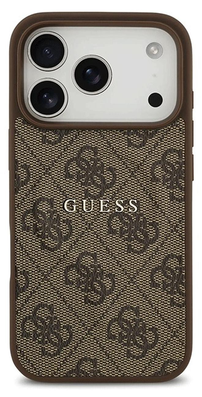 GUESS iPhone 17 Pro Max MagSafe 4G PU Leather Case With Classic Logo  /  Magsafe Compatible / Ultra Slim / lightweight design / Easy Installation - Brown - Image 1