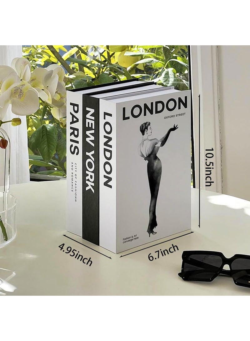 Bincoo Decorative Books for Home Decor, Coffee Table Decorative Books， Set of 3 Stylish Fake Books of Room Books Decor Aesthetic,for Living Room, Table, Shelf Decor,Modern Hardcover Stacked Display Books - Image 4