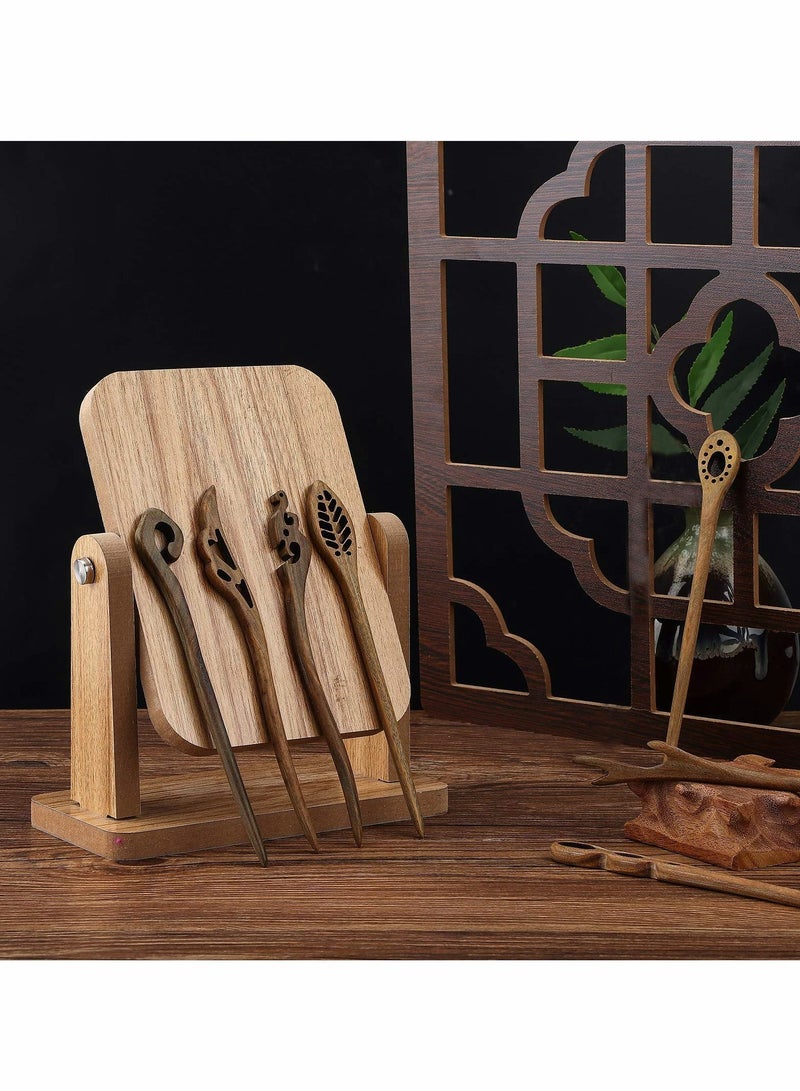 Y&D Wooden Hair Sticks Chopstick for Women Bun Maker, Chinese hairpin Pins Long Handmade Chignon Maker Accessories (7 Pieces ) - Image 4