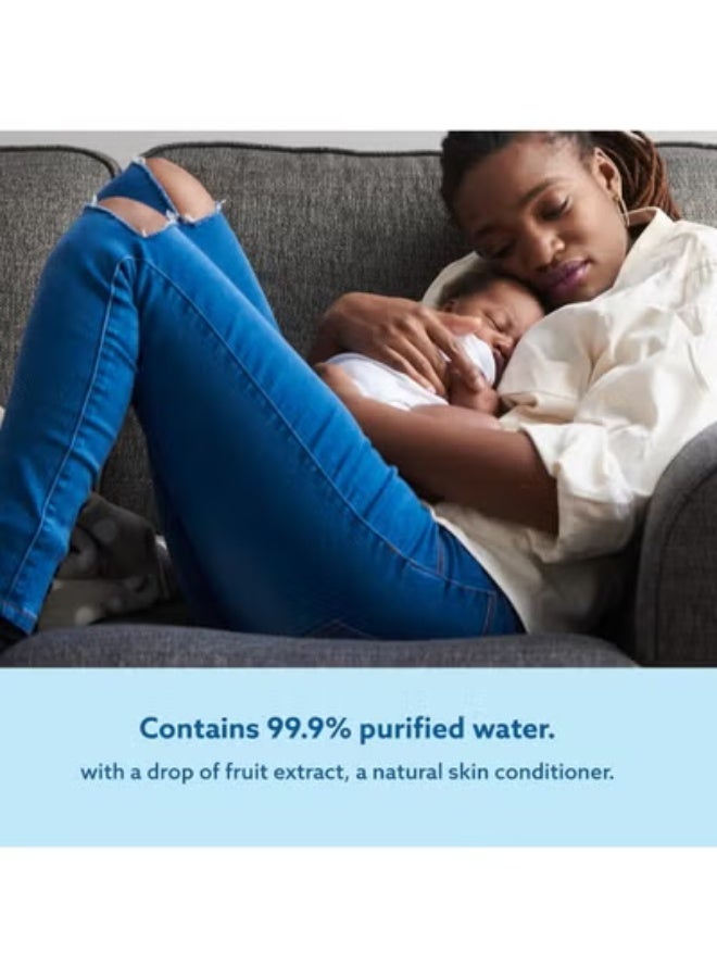 Water Valley مناديل مبللة للأطفال، عبوة اقتصادية للغاية، 720 منديلًا - 12 كيسًا × 60 منديلًا لكل كيس - أبيض - Image 3