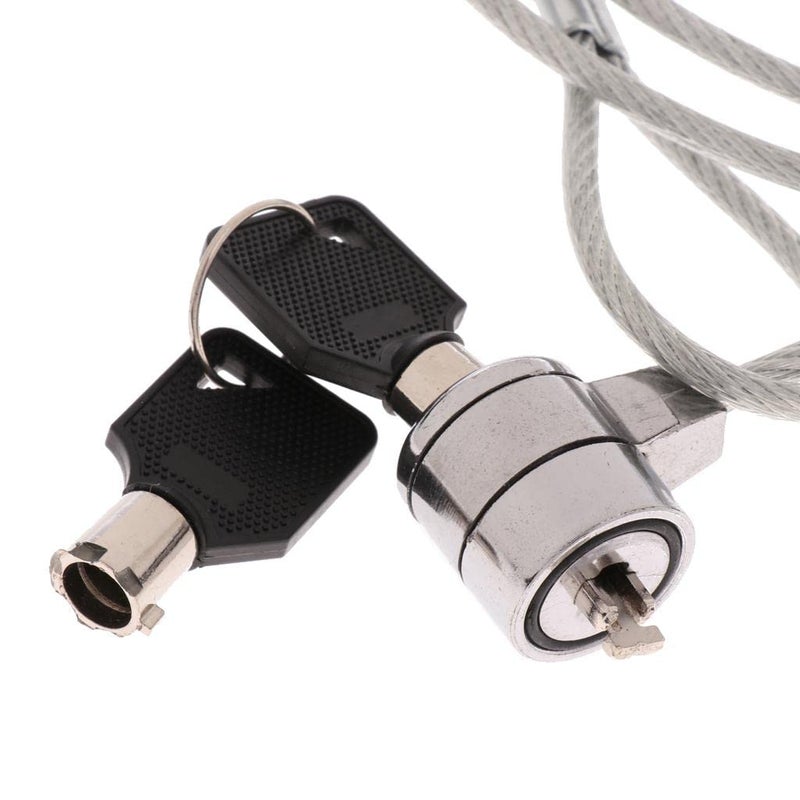 IVELECT Laptop Key Lock, Universal Anti-Theft Wire Retractable Lock,Portable Safety Lock with Locking Cable for Laptop - Image 3