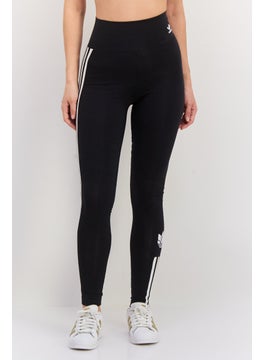 Women Sportswear Fit Brand Logo Training Tights, Black