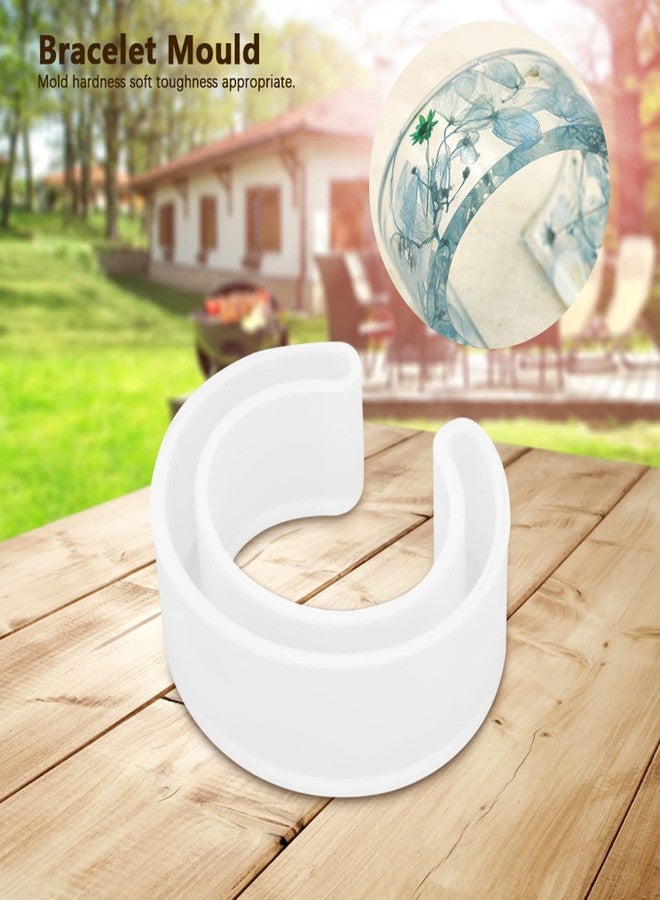 KUIDAMOS Silicone Bangle Larger Resin Casting Bracelet Casting,Good Release,Bangle C Font Bracelet Open Cuff Casting for Jewelry Making - Image 2
