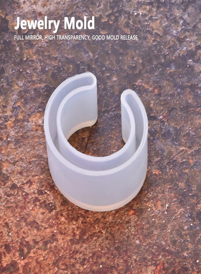 KUIDAMOS Silicone Bangle Larger Resin Casting Bracelet Casting,Good Release,Bangle C Font Bracelet Open Cuff Casting for Jewelry Making - Image 3
