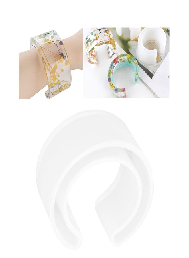 KUIDAMOS Silicone Bangle Larger Resin Casting Bracelet Casting,Good Release,Bangle C Font Bracelet Open Cuff Casting for Jewelry Making - Image 1