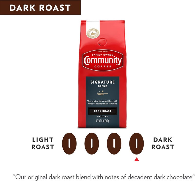 Community Coffee Signature Blend Dark Roast Ground Coffee - 12 Ounces (Case of 6) - Image 5