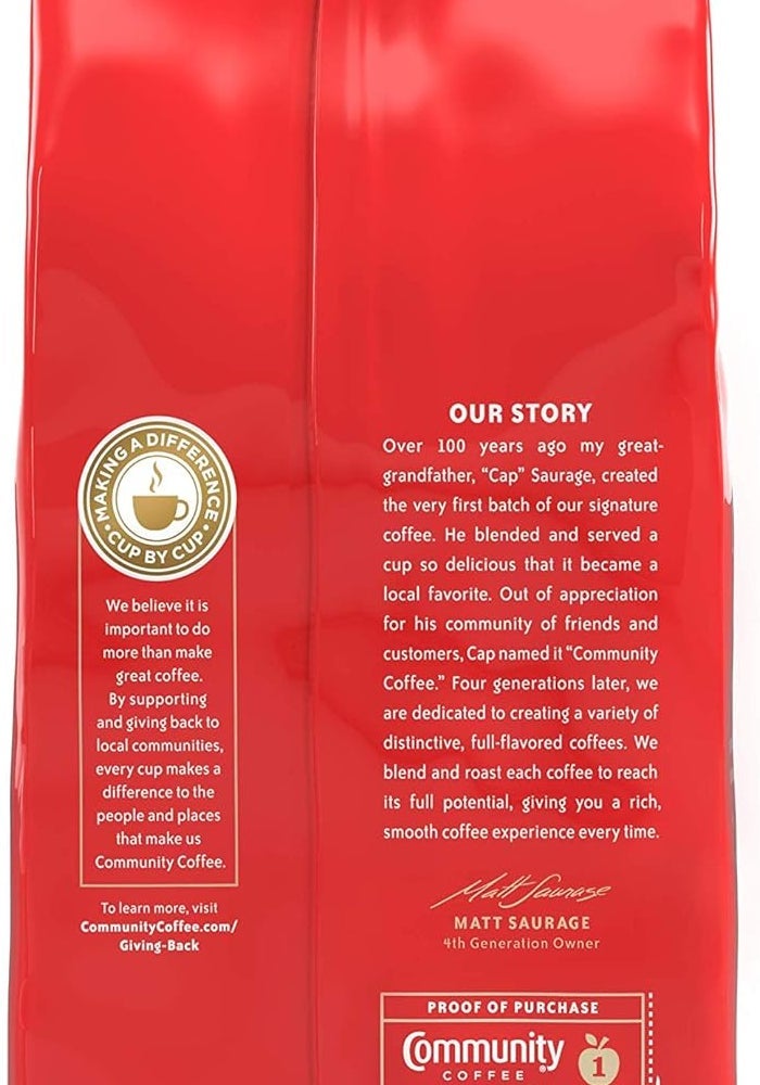 Community Coffee Signature Blend Dark Roast Ground Coffee - 12 Ounces (Case of 6) - Image 3