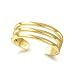 PLOMFOV 14K Gold Filled Gold Toe Rings for Women Adjustable Toe Rings Non Tarnish Solid 14K Real Gold Toe Ring Triple Line - Image 2