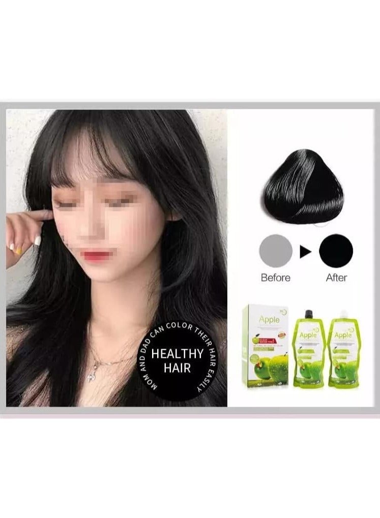 BLOOMING TIME Apple Ammoneia Free Black Hair cream - Image 3