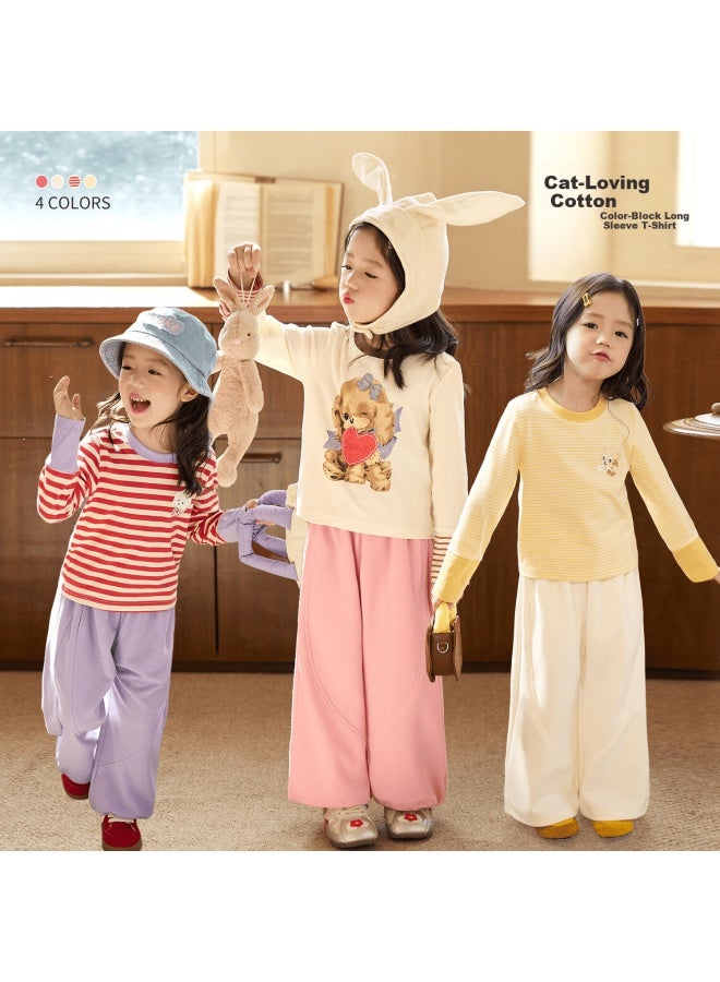 Luson Little O Baby Okids Kids Long Sleeve T-shirt Girls Fun Autumn Girls Basic Top
