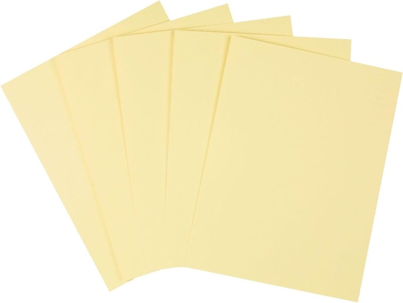 Staples Cover Stock Paper 67 lbs 8.5-Inch x 11-Inch Canary 250/Pack - Image 1