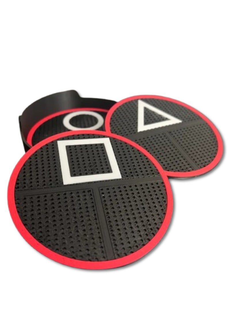 3D Brothers Squid Game Coasters – Guards for Your Drinks Organizer included  - Image 1