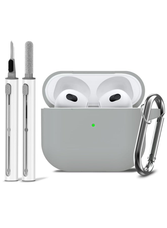 Soft Silicone Protective Case Cover for AirPods 4 with Keychain And Cleaner Kit 