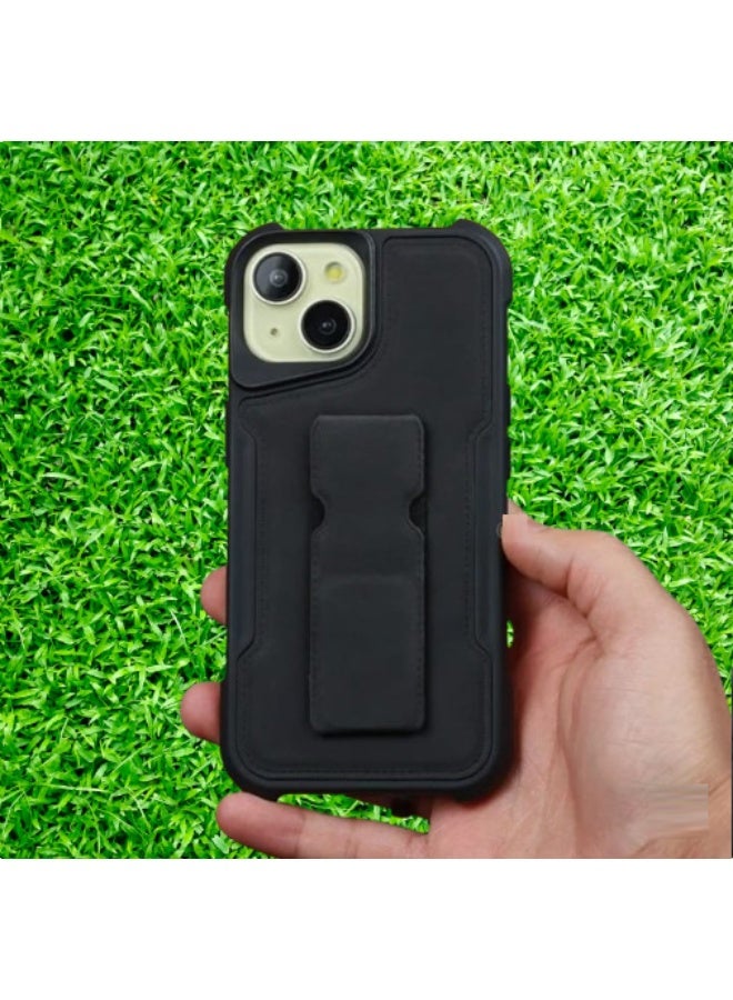 Creative iPhone 16 Pro Max Case With a slim and durable stand, black color - Image 1