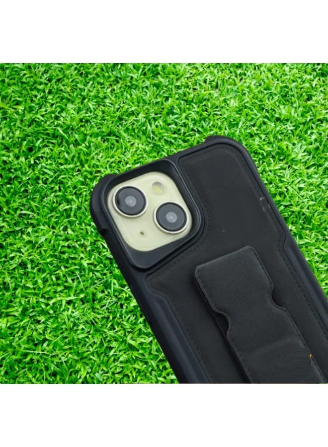 Creative iPhone 16 Pro Max Case With a slim and durable stand, black color - Image 2