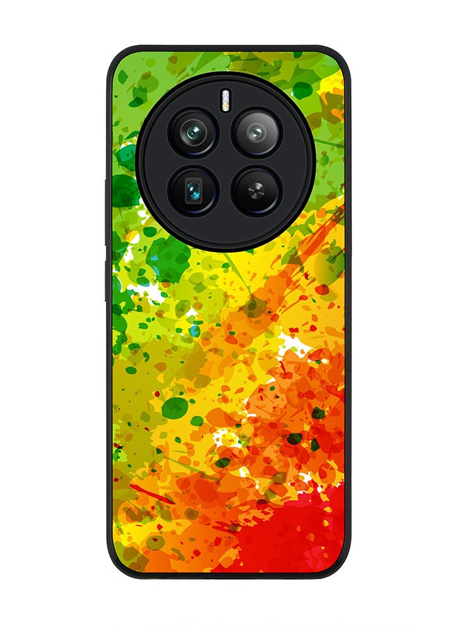 Stylizedd Rugged Black edge case for Realme 12 Pro / Realme 12 Pro Plus 5G, Slim fit Soft Case Flexible TPU Gel Thin Cover -  Tropical Splash - Image 1