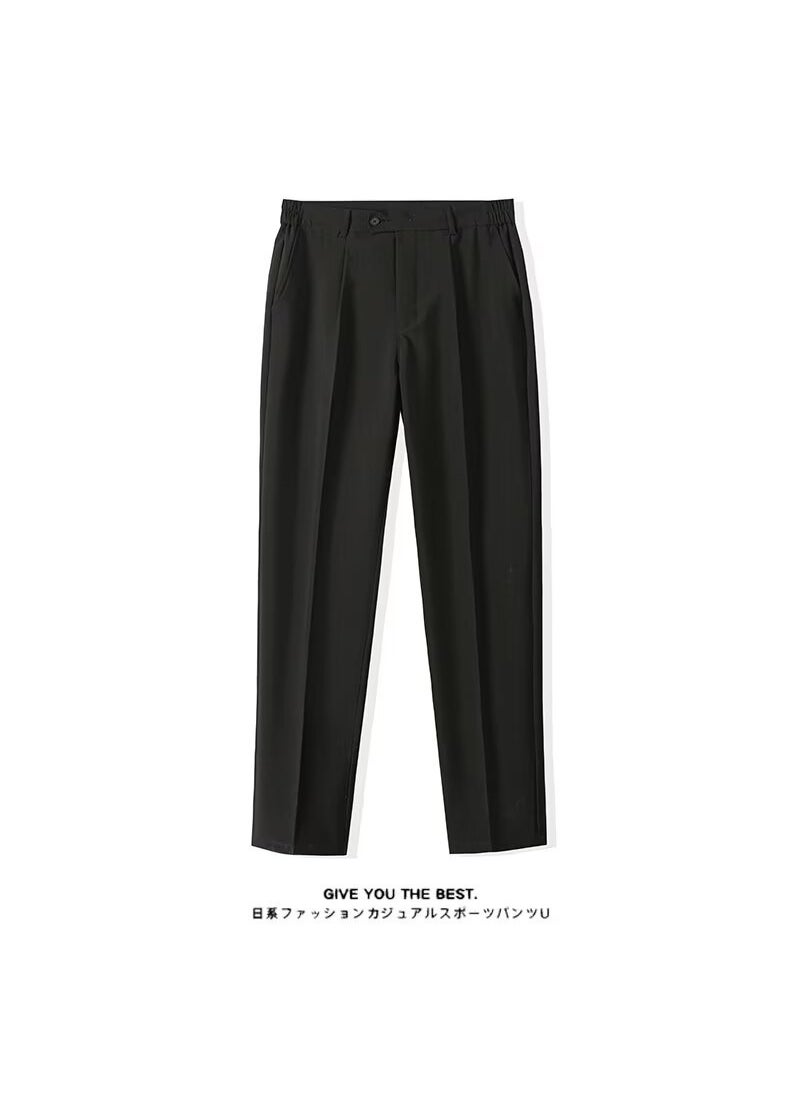 Generic Mens Modern Slim Fit Blazer Suit Spring Autumn Black trousers (one piece) 