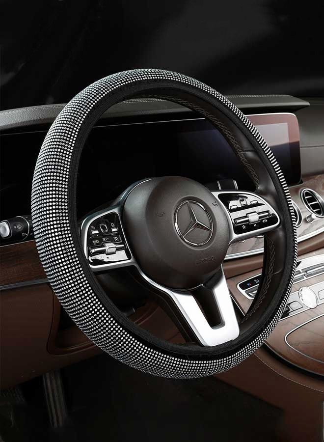 Bling Stretch Rhinestone Steering Wheel Cover with Crystal Rhinestones  38CM - Image 4