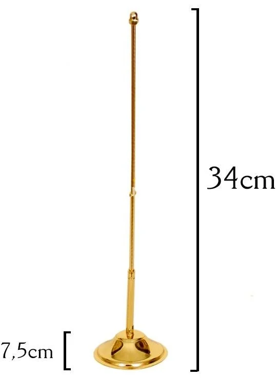 Saturndesign Desktop Ministry of Commerce Flag + Brass Pole Table Flag Set
