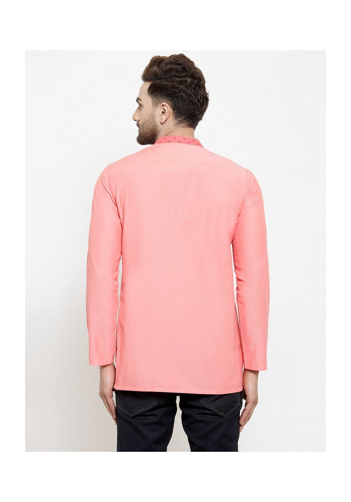 ARCHATTIRE Men's Peach Cotton Kurta for Men - Image 5