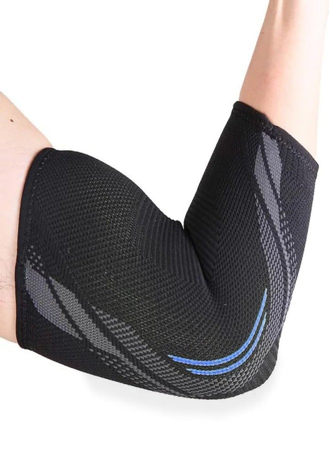 Prokick Powerflex Compression Elbow Support for Sports & GYM, Black/Blue - Large - Image 4