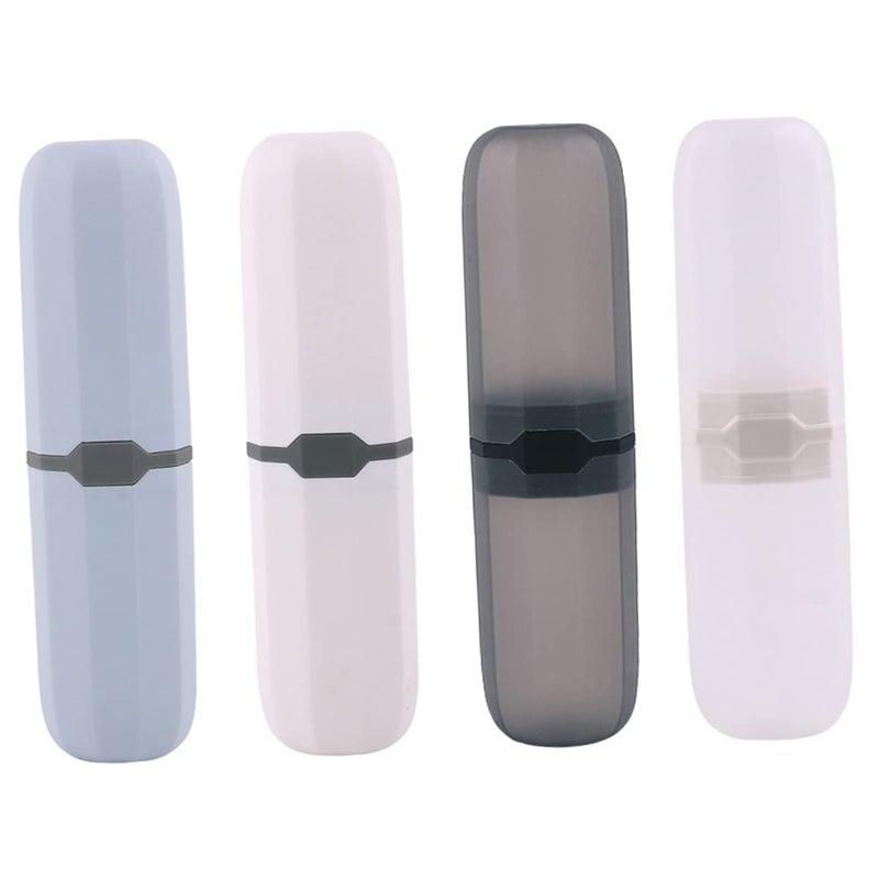 4Pcs Portable Travel Toothbrush Holder with Toothpaste Case Compact Storage Box for Outdoor Home Use - Image 2