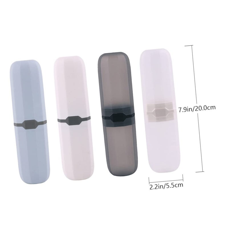 4Pcs Portable Travel Toothbrush Holder with Toothpaste Case Compact Storage Box for Outdoor Home Use - Image 3