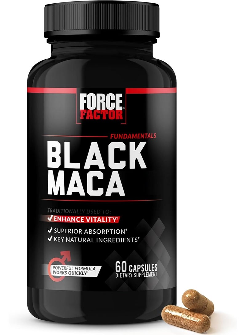 Force Factor Fundamental Black Maca Dietary Supplement, 60Capsules