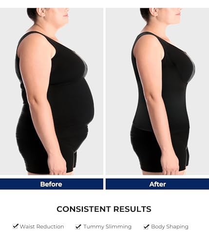 TAILONG Women's Sport Hot Sweat Slimming Neoprene Shirt Vest Body Shapers for Weight Loss No Zipper Gray Sauna Tank Top Shirt (Black Neoprene Shirt Vest, XXXL(US 26)) - Image 5