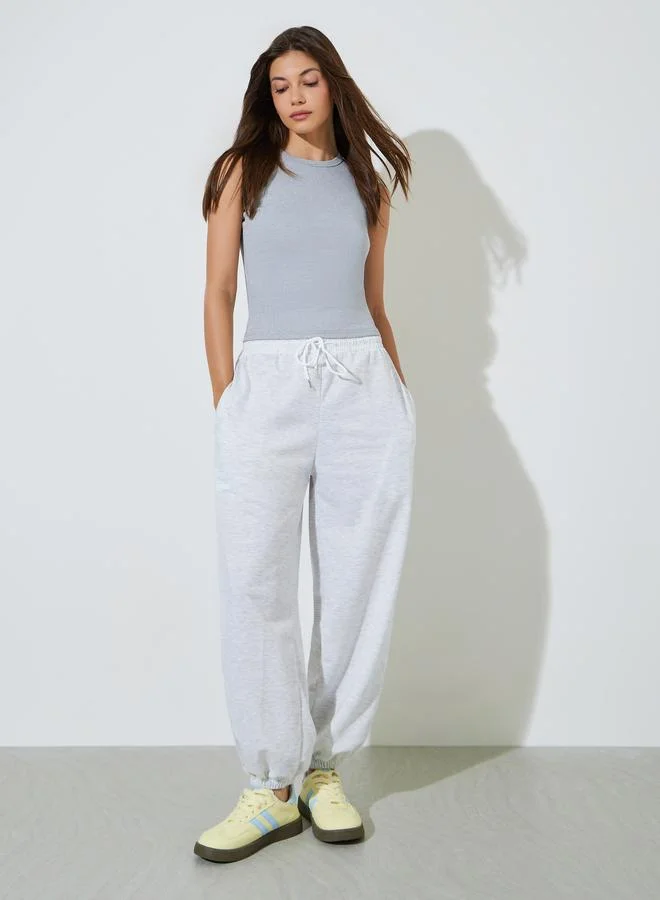 ستايلي Grey Relaxed Fit Cuffed Joggers