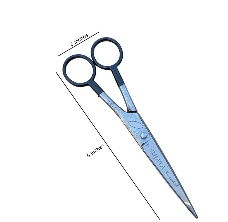 Generic Barber Scissors Professional Salon Barber Hair Cutting Hairdressing Tool Scissors Beard Trimming 6 Inch Made Up Of Funner Steel FREE RAZOR AND COMB  - Image 2