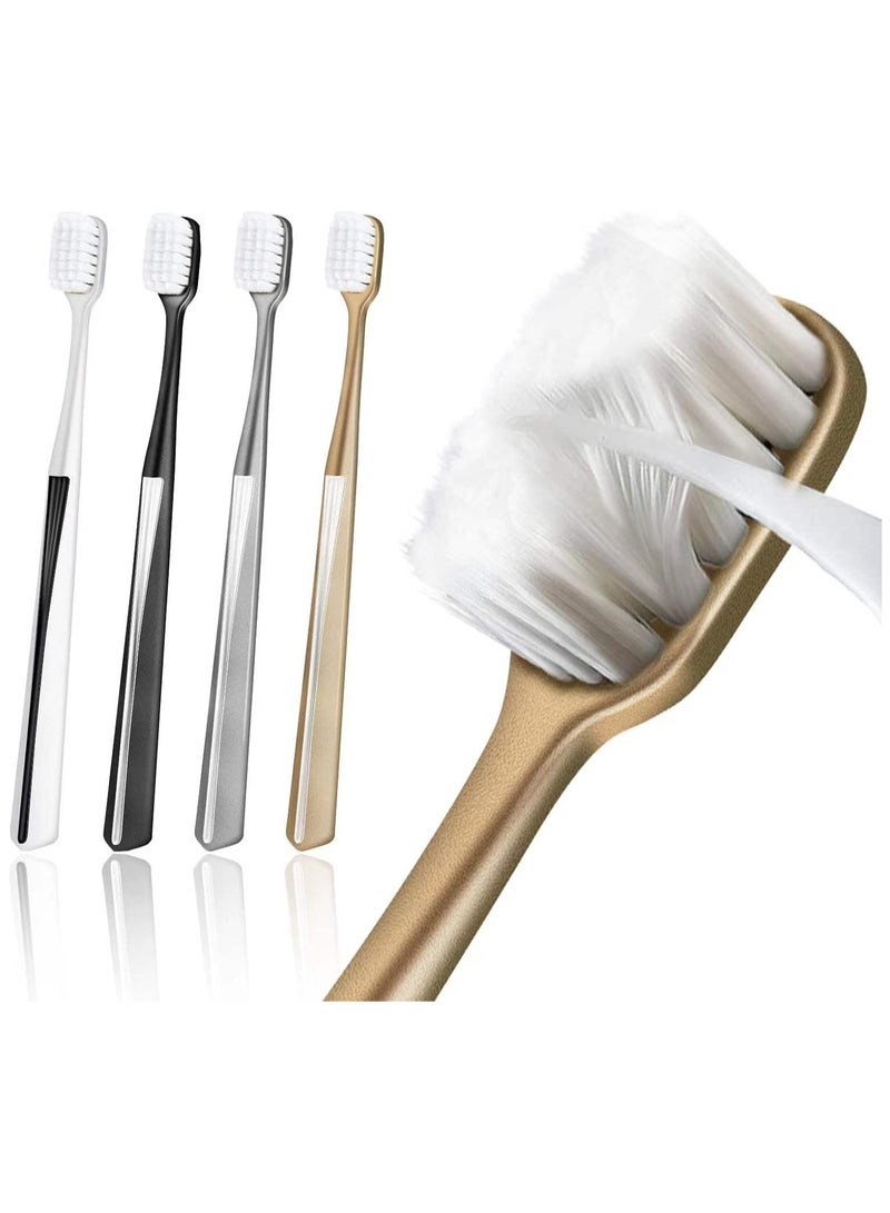 YelaJoy 4 PCS Ultra Soft Nano Toothbrush, for Sensitive Teeth and Gums Care, Extra Soft Silko Toothbrush for People with Braces, Good Cleaning Effect, for Sensitive Teeth Oral Gum Recession (Multicolor)  - Image 1