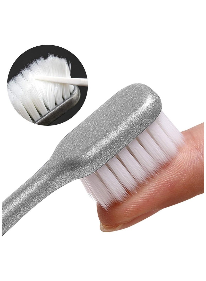 YelaJoy 4 PCS Ultra Soft Nano Toothbrush, for Sensitive Teeth and Gums Care, Extra Soft Silko Toothbrush for People with Braces, Good Cleaning Effect, for Sensitive Teeth Oral Gum Recession (Multicolor)  - Image 2
