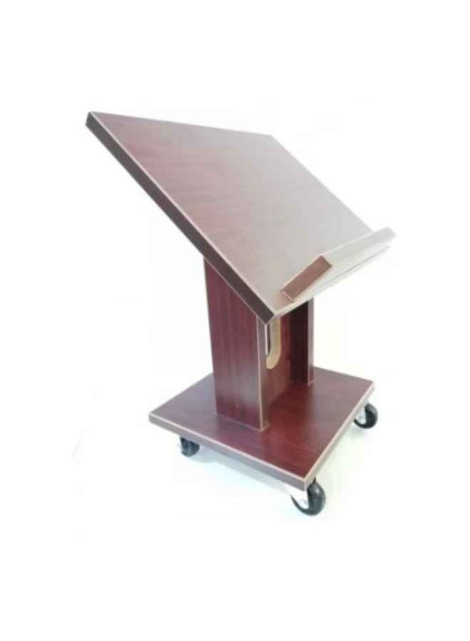 The distinctive wooden Quran holder with smooth wheels and a tissue slot is practical, easy to use and lightweight to carry. A specific and total height of 40 cm. Multi-use. It can be used to read the Holy Quran, school books and other books. It is light and easy to move and can be placed in the mosque, home and elsewhere. - Image 2