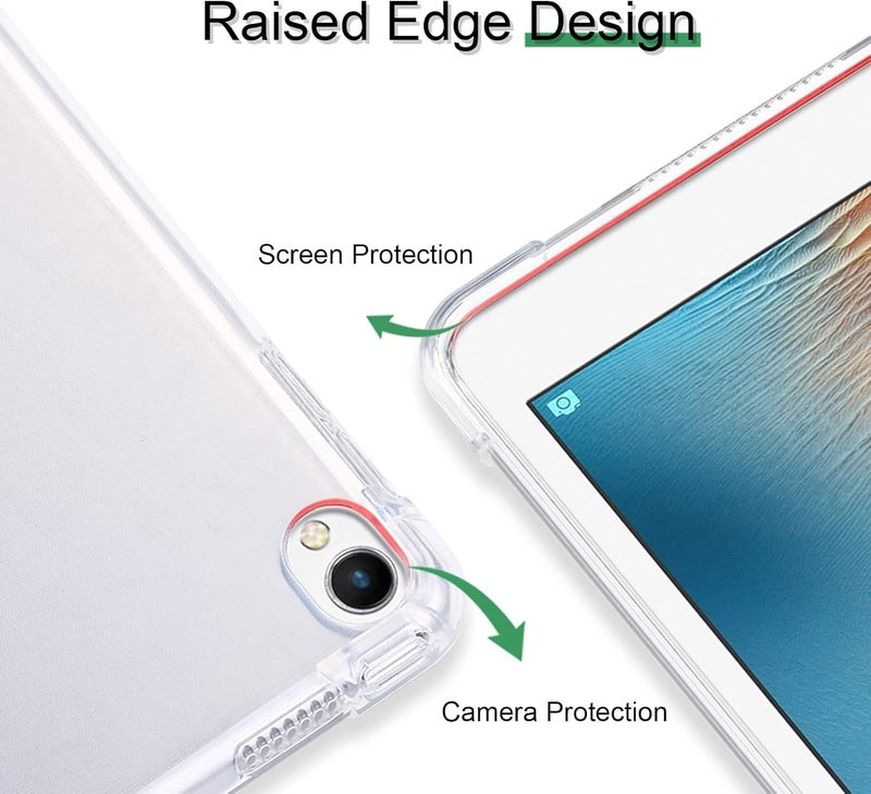Divufus غطاء خاص بـ iPad Pro 9.7 فقط (الموديل القديم 2016)، غطاء ذكي خفيف الوزن ونحيف مع خاصية النوم/الاستيقاظ التلقائي وقاعدة ثلاثية، مع غطاء خلفي من TPU ناعم ومعتم شفاف لحمل القلم لـ iPad Pro 9.7 بوصة، باللون الرمادي - Image 5