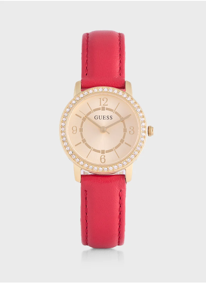 جس Melody Pu Strap Analog Watch