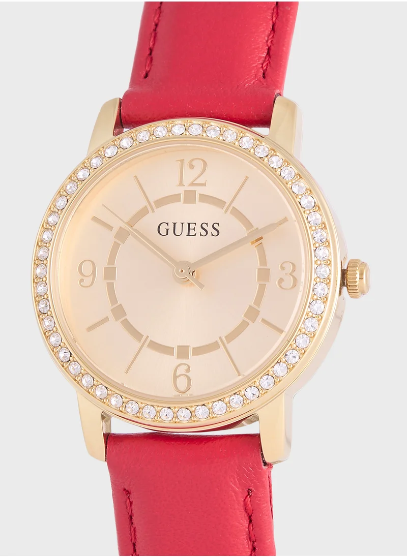 جس Melody Pu Strap Analog Watch
