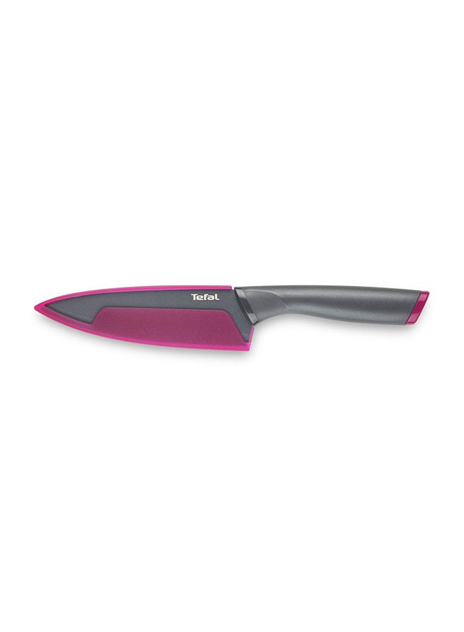 Tefal Stainless Steel Fresh Kitchen Chef Knife With Plastic Cover Grey 15cm - Image 1