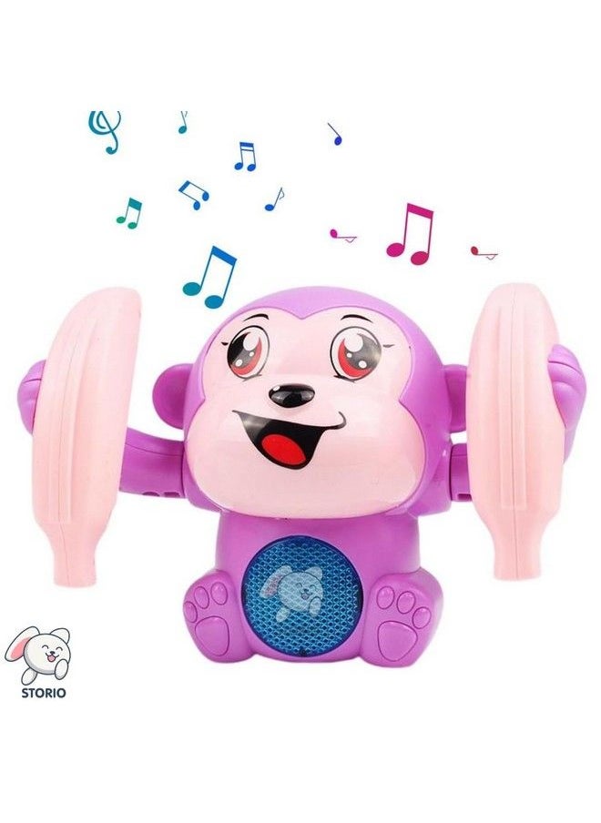 Storio - Dancing Monkey Musical Toy For Kids Baby Spinning Rolling Doll Tumble Toy With Voice Control Musical Light And Sound Effects With Sensor - Image 1