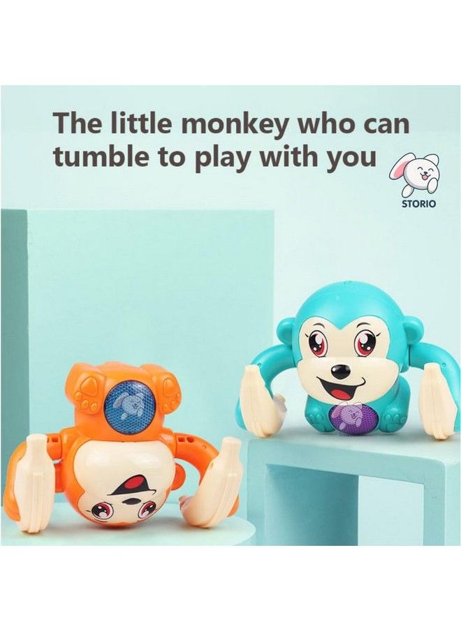 Storio - Dancing Monkey Musical Toy For Kids Baby Spinning Rolling Doll Tumble Toy With Voice Control Musical Light And Sound Effects With Sensor - Image 1