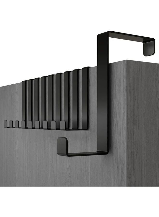 10pcs Black Over The Door Hooks For Clothes Hangers 3 6cm And 4 6cm Sizes - Image 1