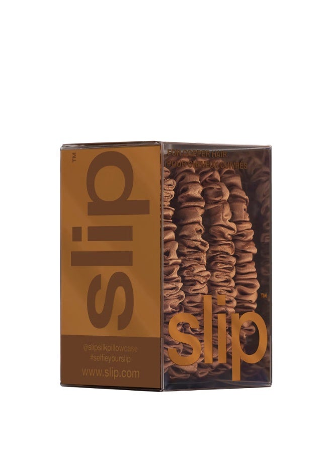 Slip Pure Silk Skinny Scrunchies - Copper - Image 3