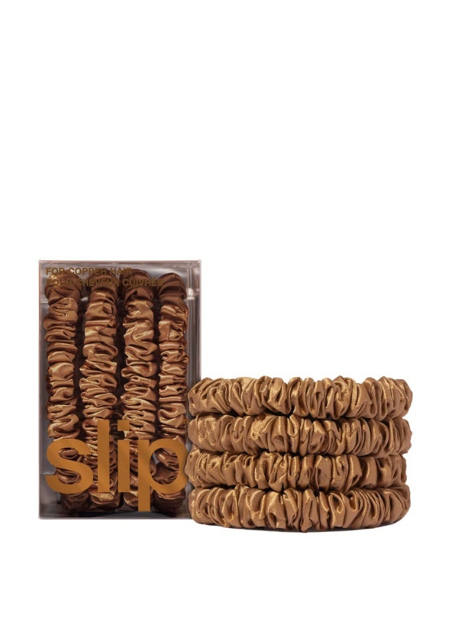 Slip Pure Silk Skinny Scrunchies - Copper - Image 1