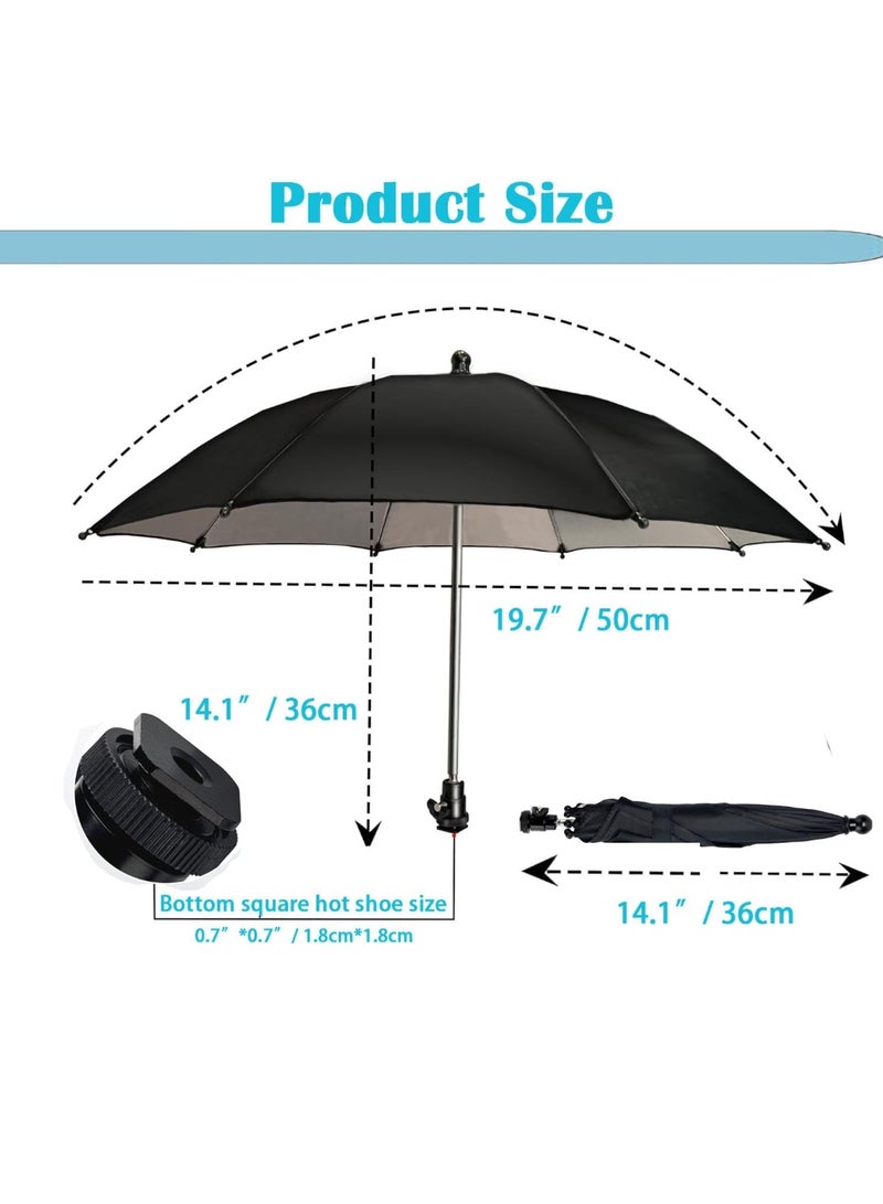 Camera Rain Cover Hot Shoe Umbrella Camera Sunshade Waterproof Accessory Protects Cameras from Rain Hot Sunshine Snow Birds Poop (19.7Inch) - Image 2