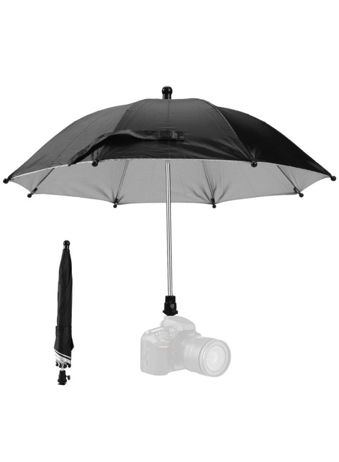 Camera Rain Cover Hot Shoe Umbrella Camera Sunshade Waterproof Accessory Protects Cameras from Rain Hot Sunshine Snow Birds Poop (19.7Inch) - Image 1
