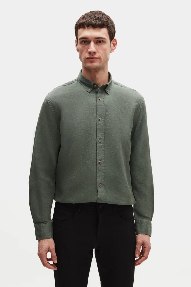 D'S DAMAT Ds Damat Comfort Khaki Plain Shirt