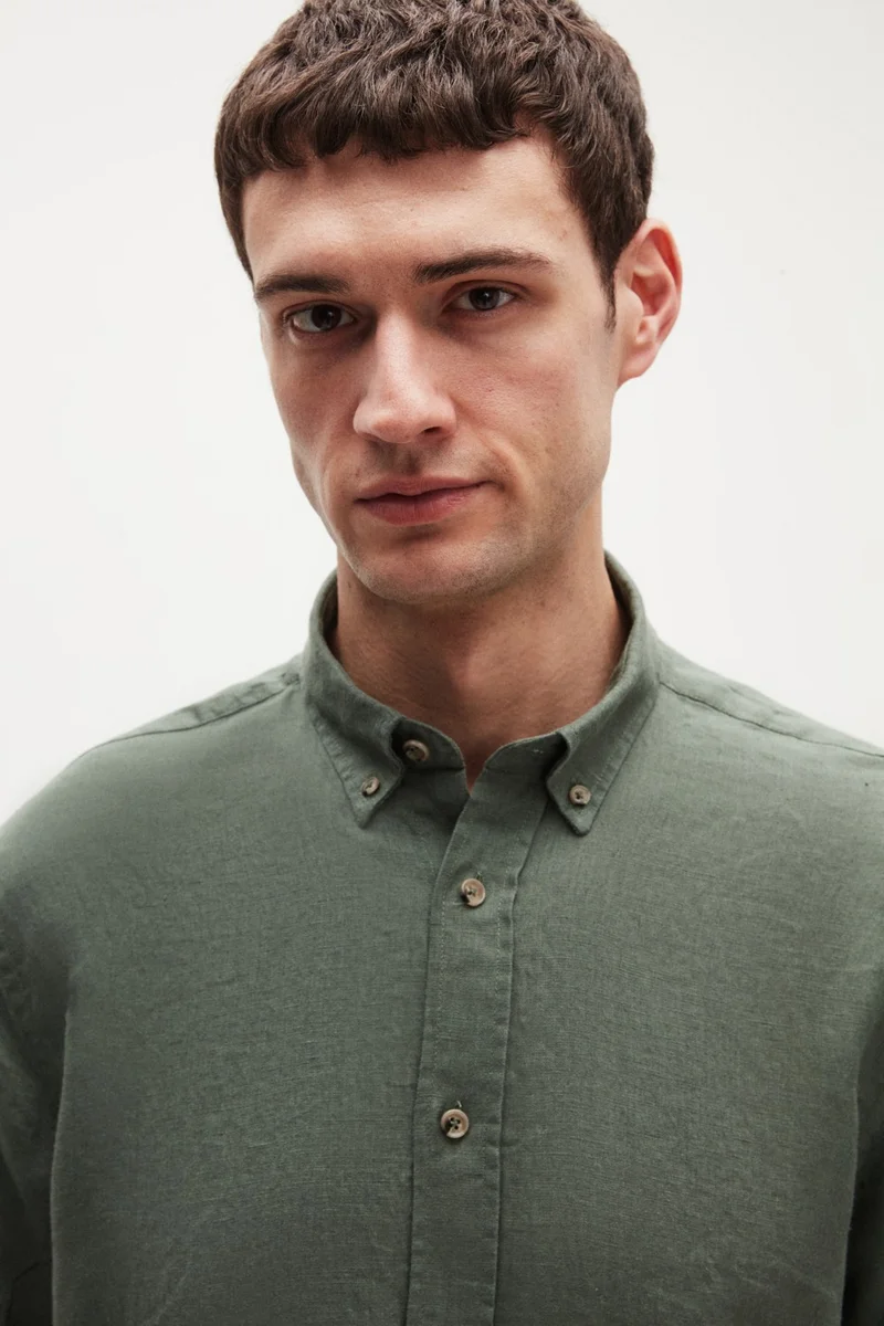 D'S DAMAT Ds Damat Comfort Khaki Plain Shirt