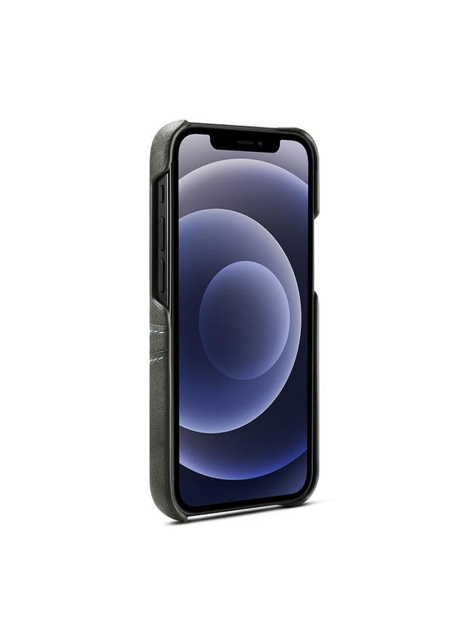 اس-توب جراب لهاتف iPhone 12 / 12 Pro، غطاء خلفي واقٍ من جلد العجل مع فتحات للبطاقات - Image 3