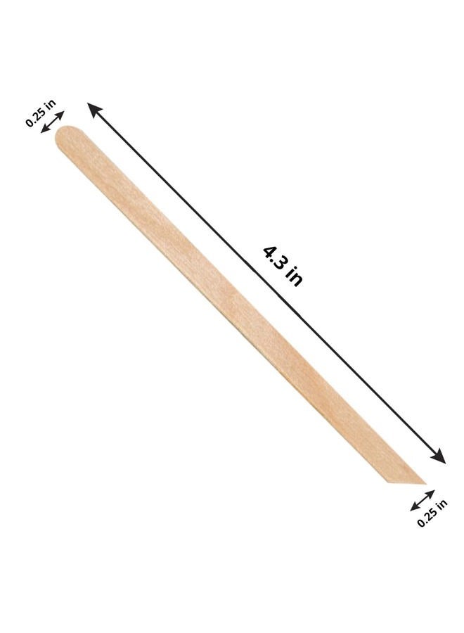Karlash 500 Pieces Small Wax Sticks Wood Spatulas Applicator Craft Sticks for Body Hair Eyebrow Lip Nose Removal Slanted/Round (Pack of 500) - Image 3